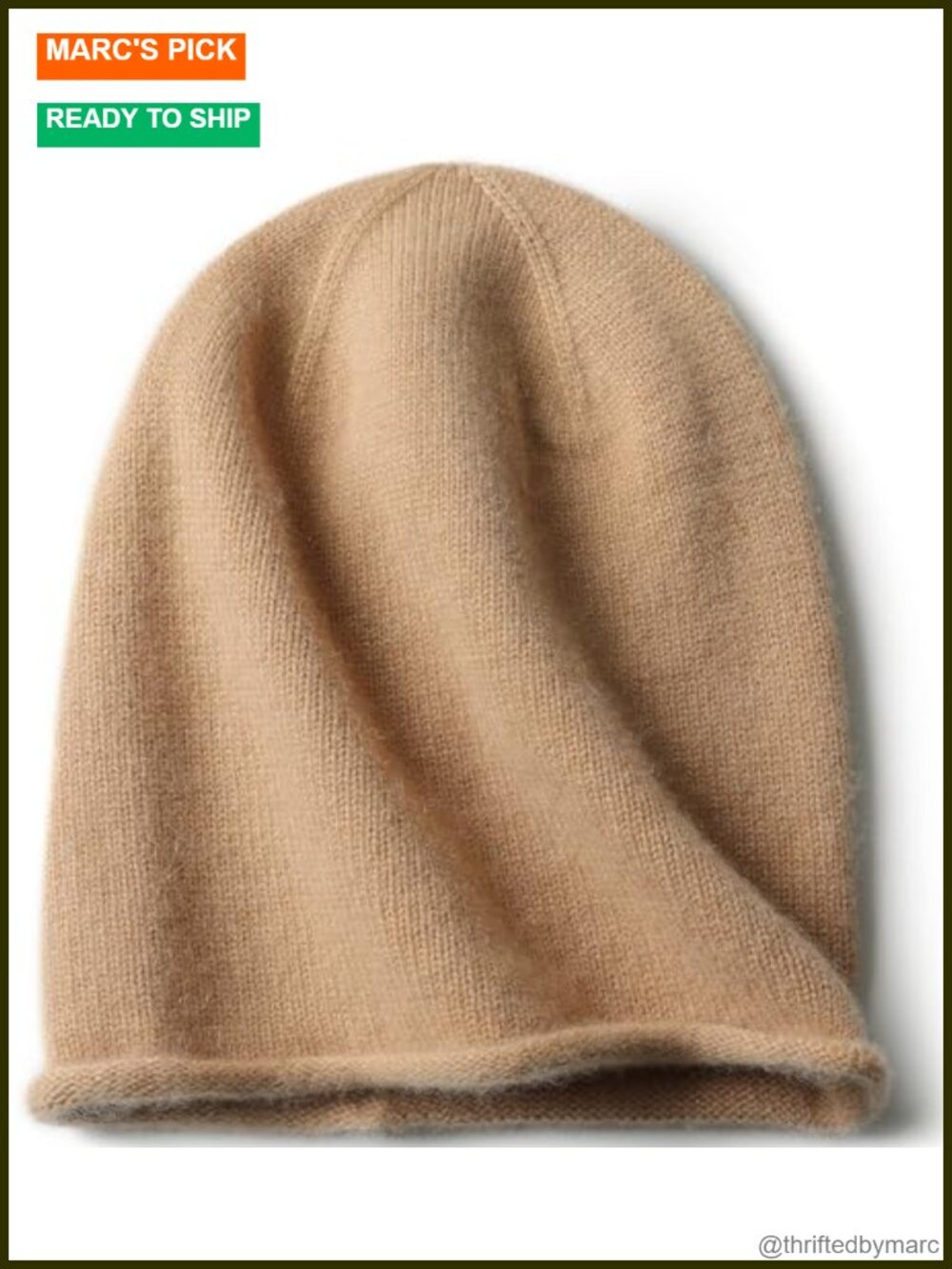 100% Cashmere Slouchy Beanie Soft Warm Winter Hat